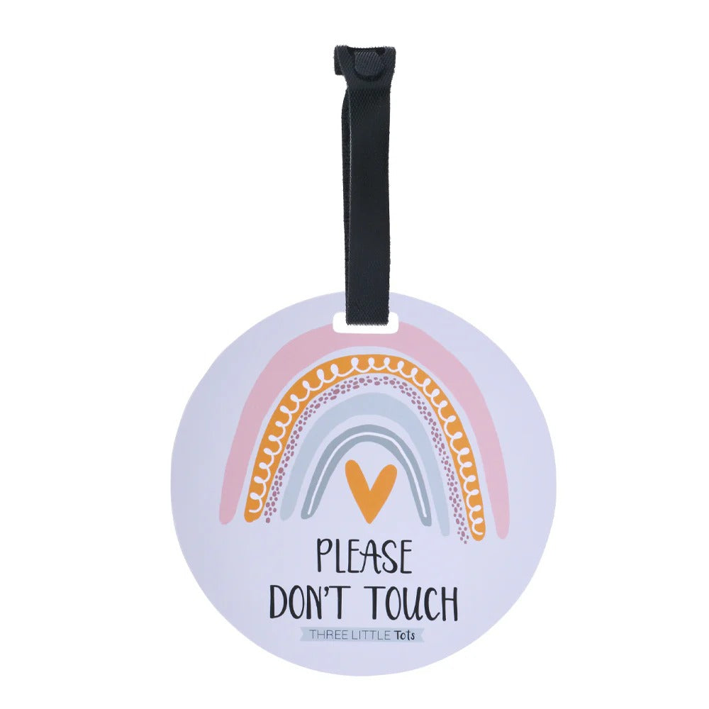 No Touching Pram Tag Rainbow