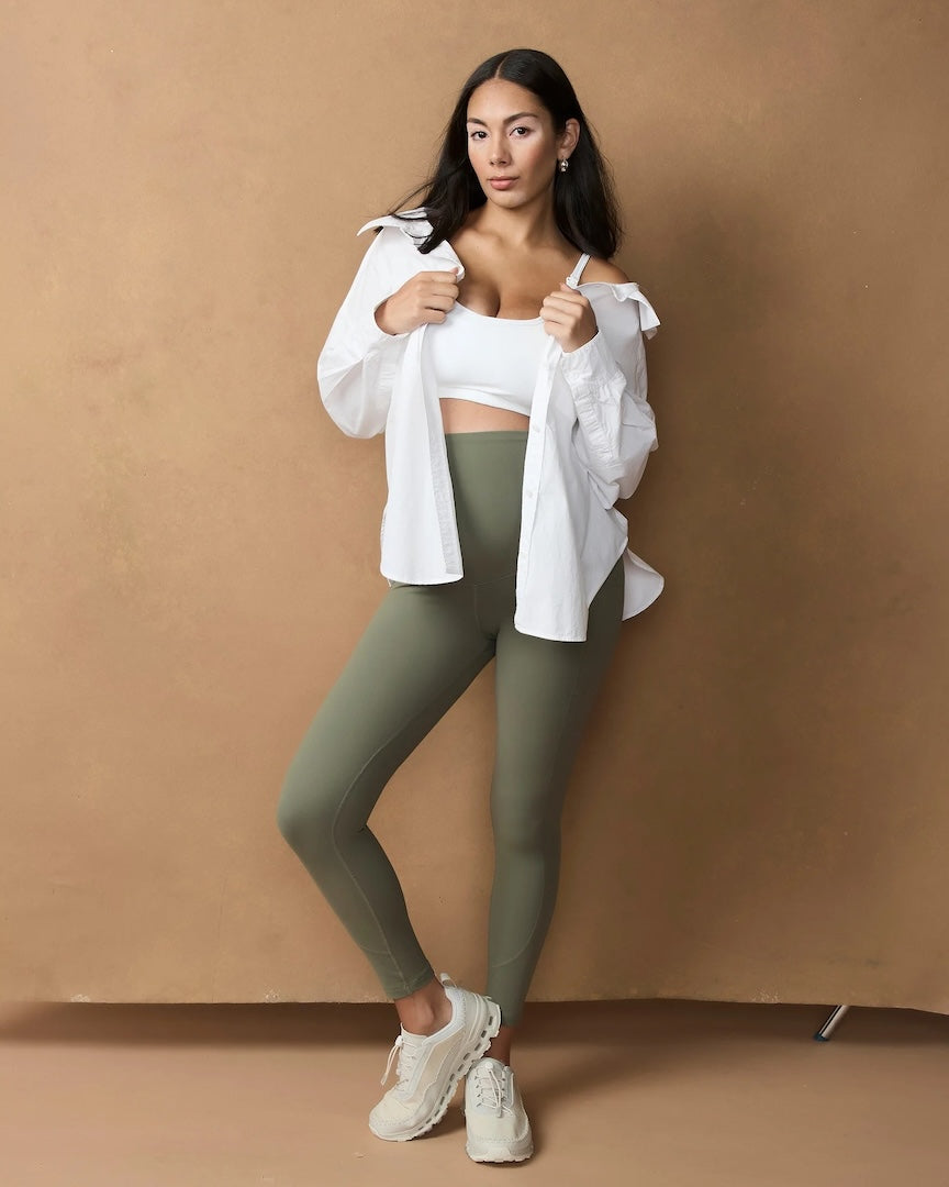 Active Overbelly Side Pocket 7/8 Leggings Sage