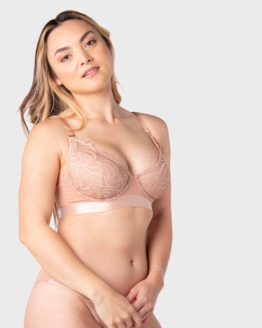 Warrior 2.0 Plunge Nursing Bra Bronze