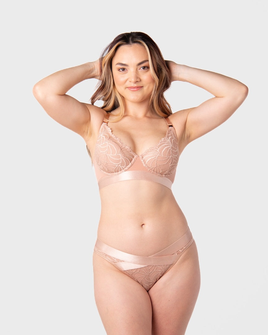 Warrior 2.0 Plunge Nursing Bra Bronze