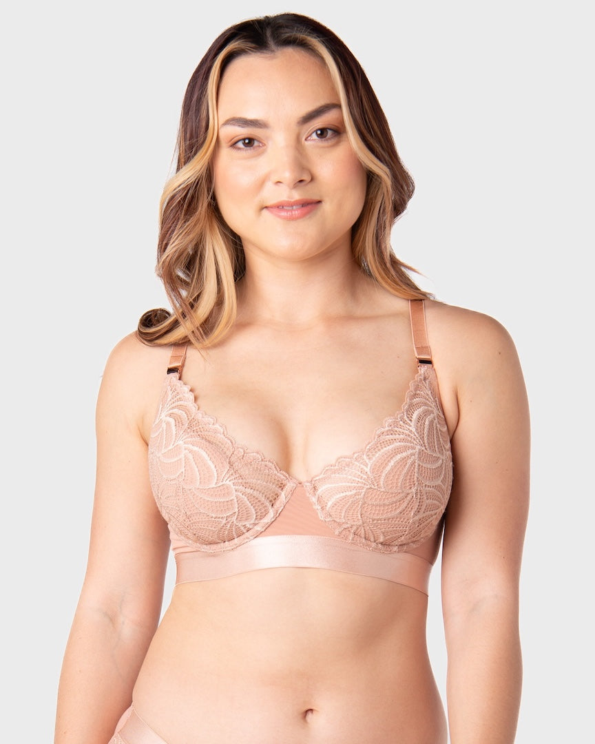 Warrior 2.0 Plunge Nursing Bra Bronze
