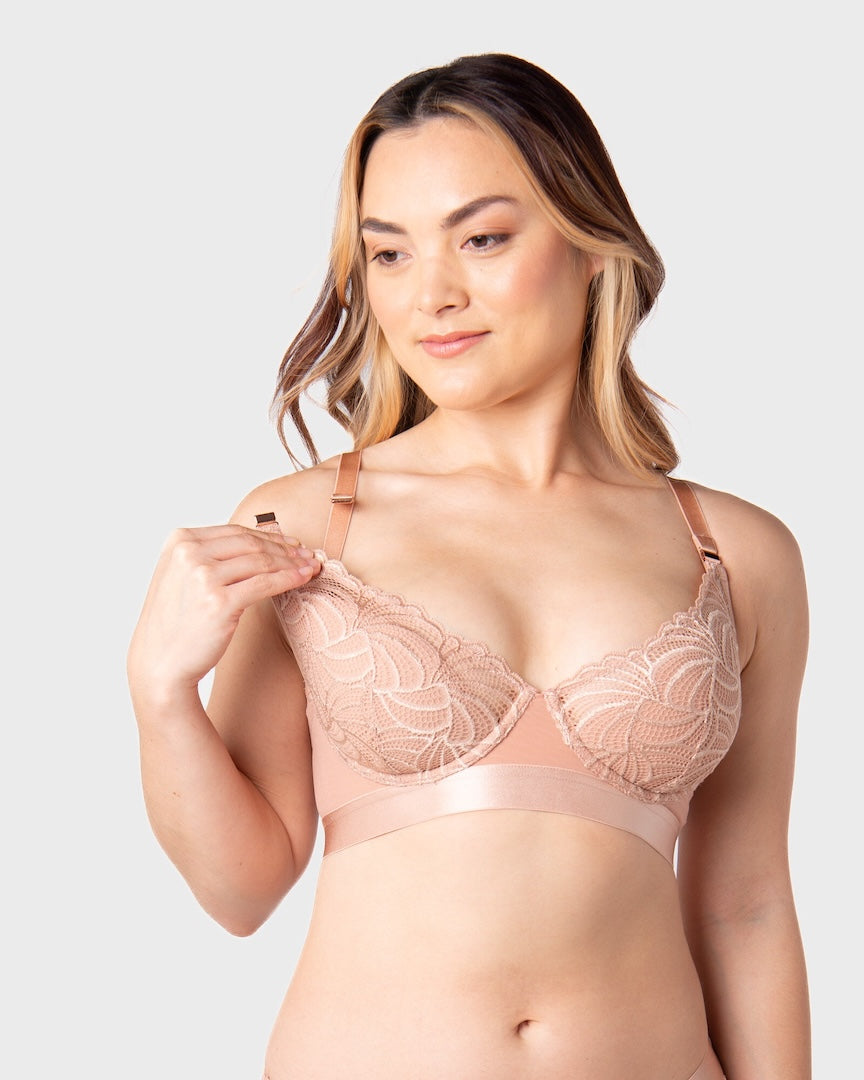 Warrior 2.0 Plunge Nursing Bra Bronze