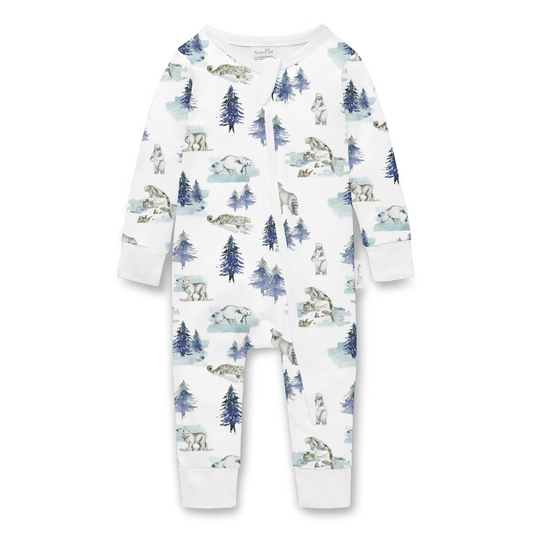 Snow Animal Zip Romper