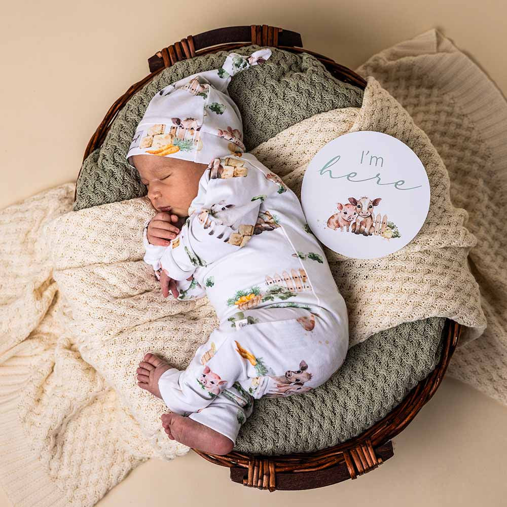 Snuggle Hunny Farm Organic Growsuit
