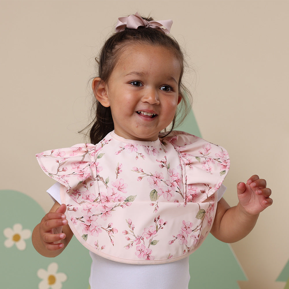 Cherry Blossom Snuggle Waterproof Frill Bib
