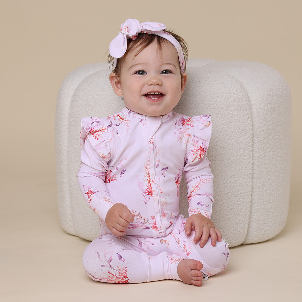 Coral Organic Snuggle Suit Convertible Romper