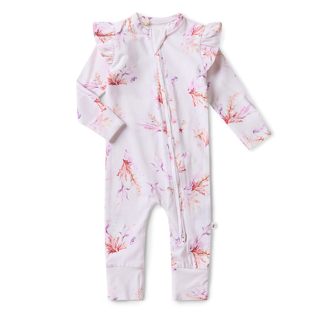 Coral Organic Snuggle Suit Convertible Romper