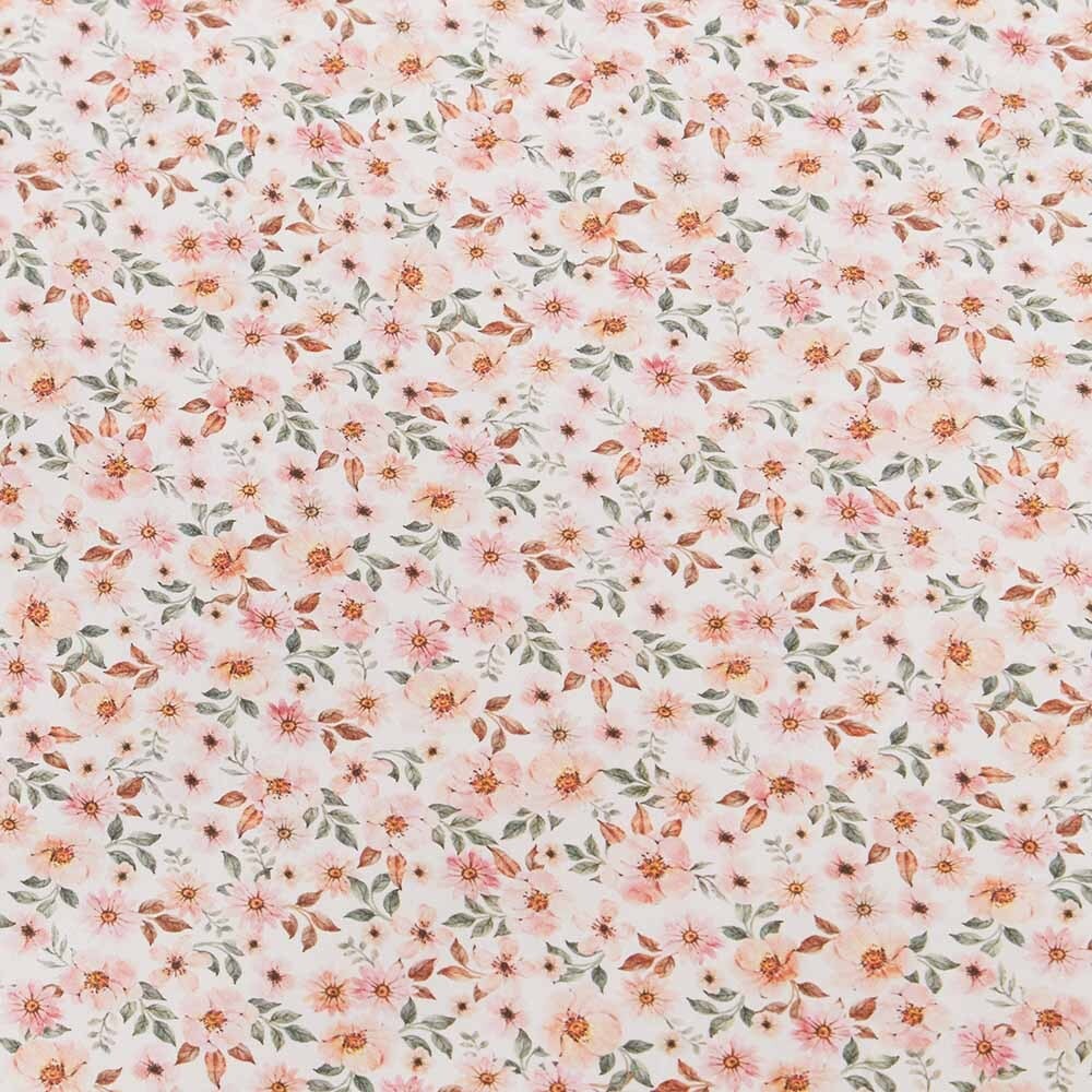 Spring Floral Organic Bassinet Sheet / Change Pad Cover