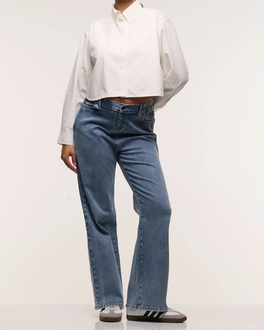Relaxed Wide Leg Maternity Jeans