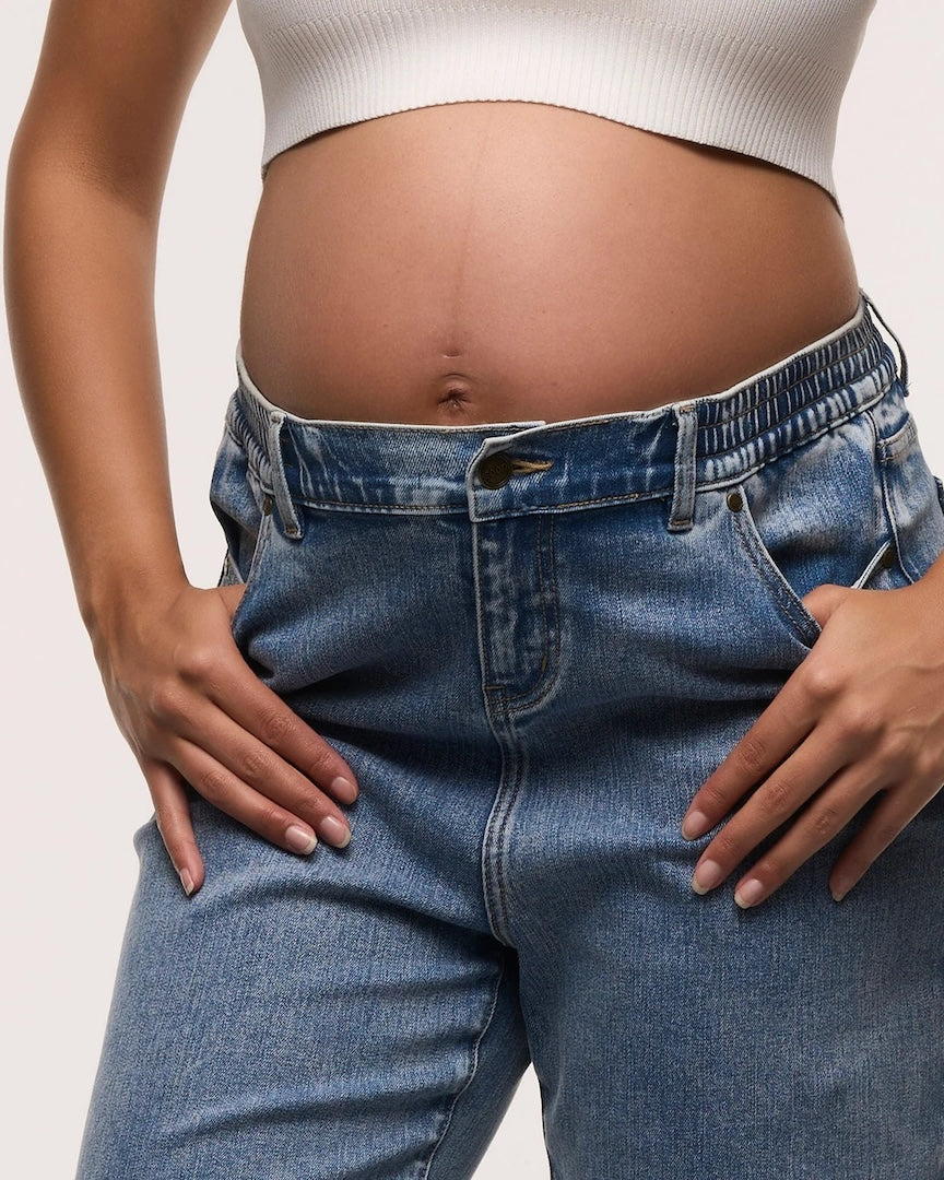 Relaxed Wide Leg Maternity Jeans