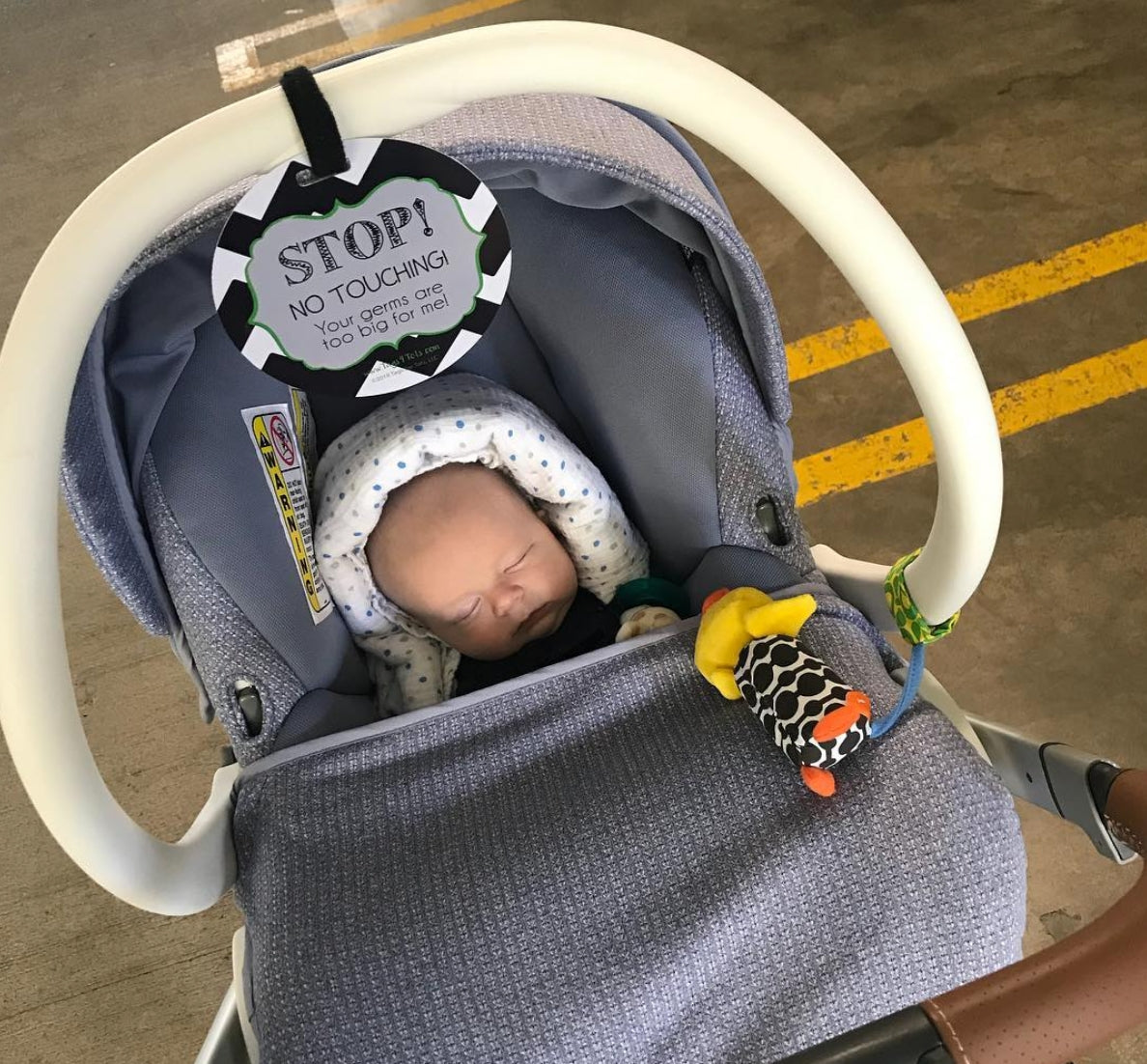 Stop! No Touching Pram Tag