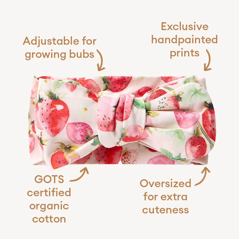 Cherry Blossom Organic Oversized Bow