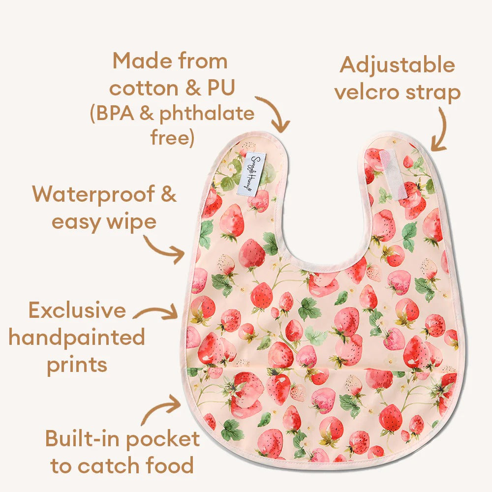 Strawberry Snuggle Bib Waterproof