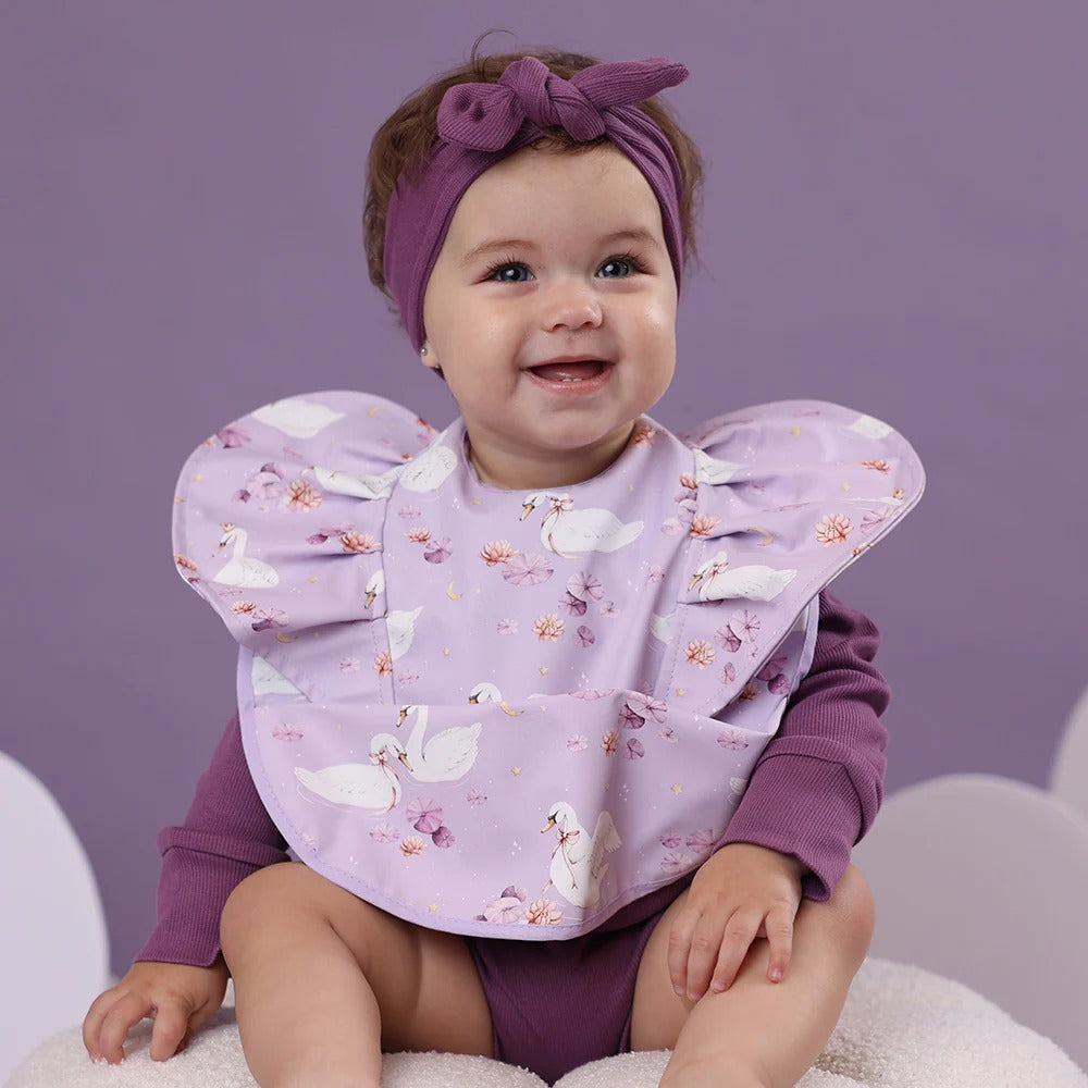 Swan Lake Snuggle Waterproof Frill Bib