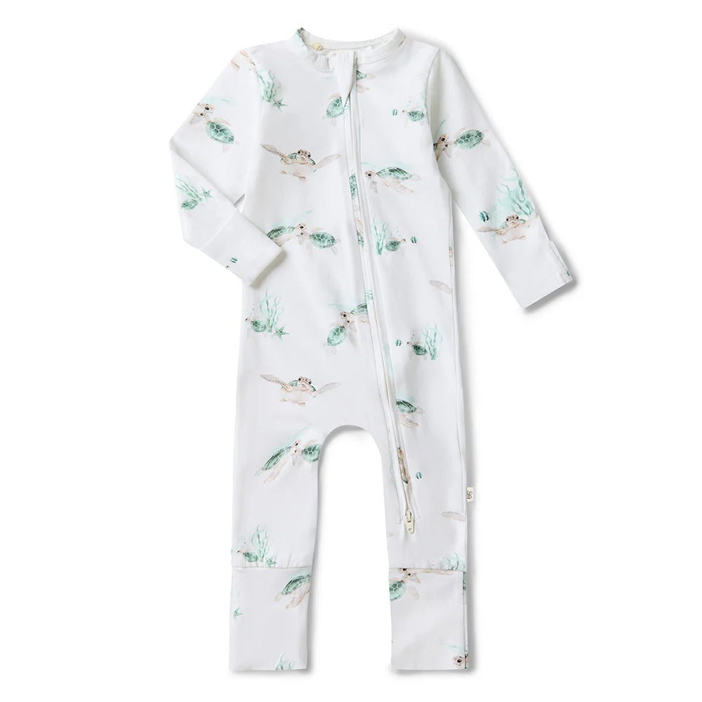 Turtle Organic Snuggle Suit Convertible Romper