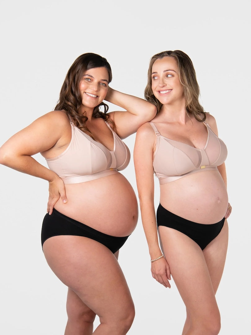 Hotmilk Flawless Sheer Plunge Nursing Bra - Cashmere Busty