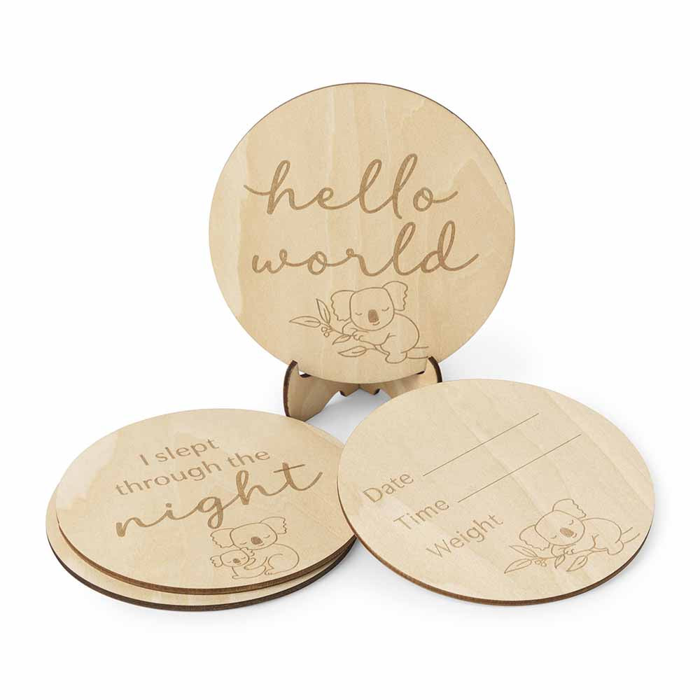 Koala Wooden Milestone Cards