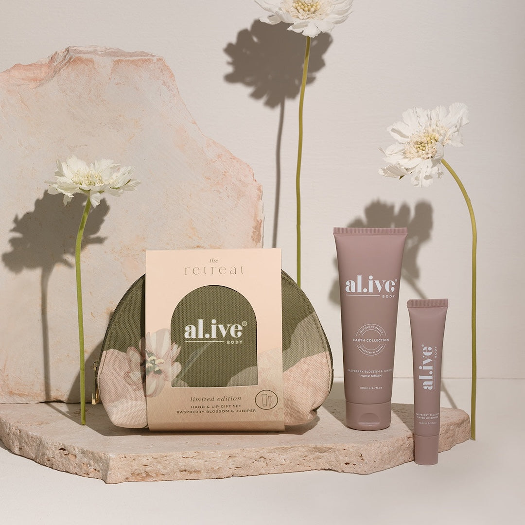 al.ive Hand and Lip Gift Set - Raspberry Blossom & Juniper