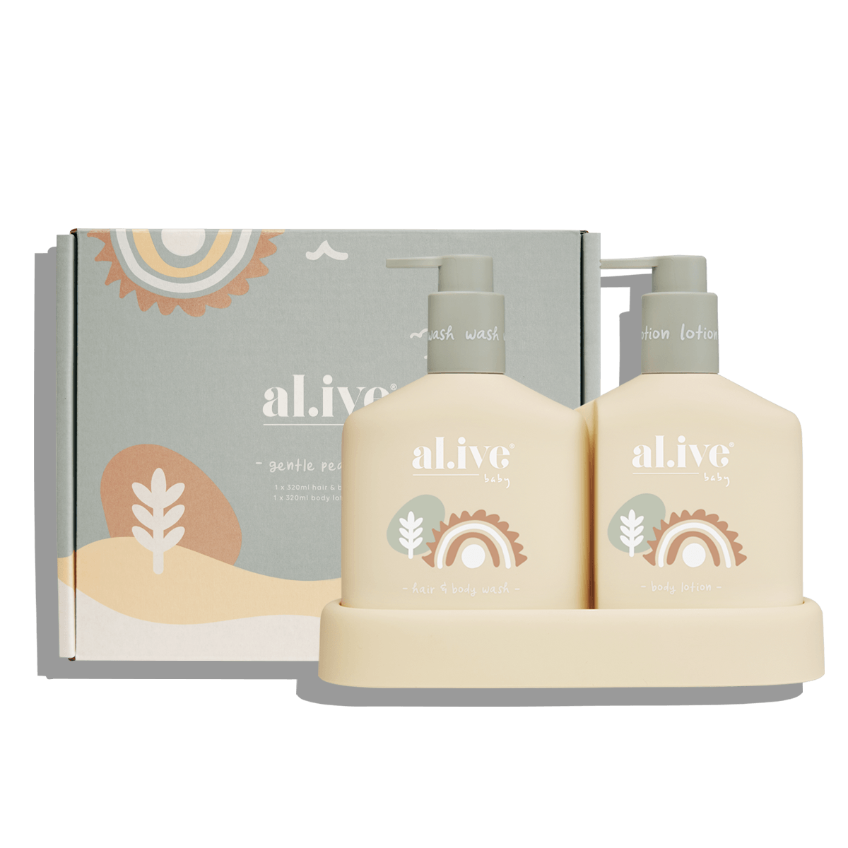 al.ive Baby Gentle Pear Duo Baby Wash/Lotion With Tray