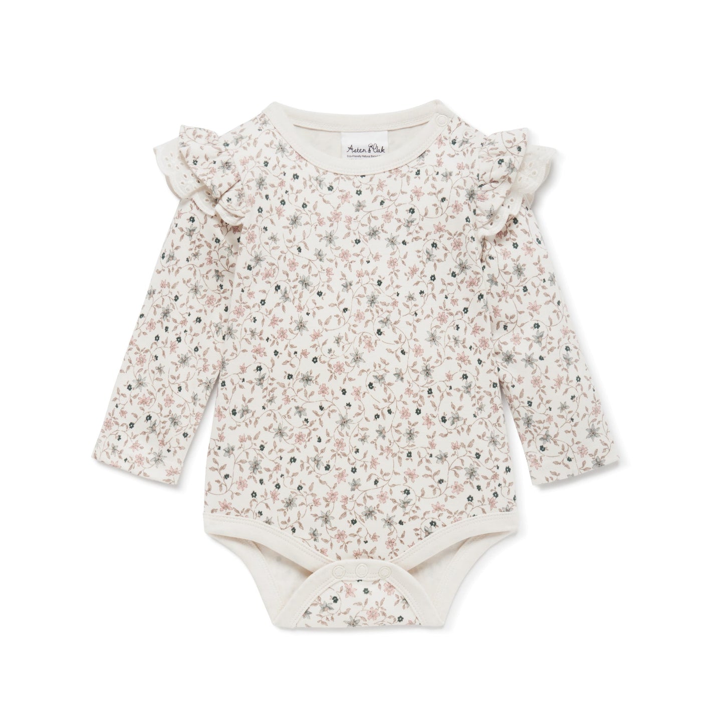 Winter Floral Flutter Onesie