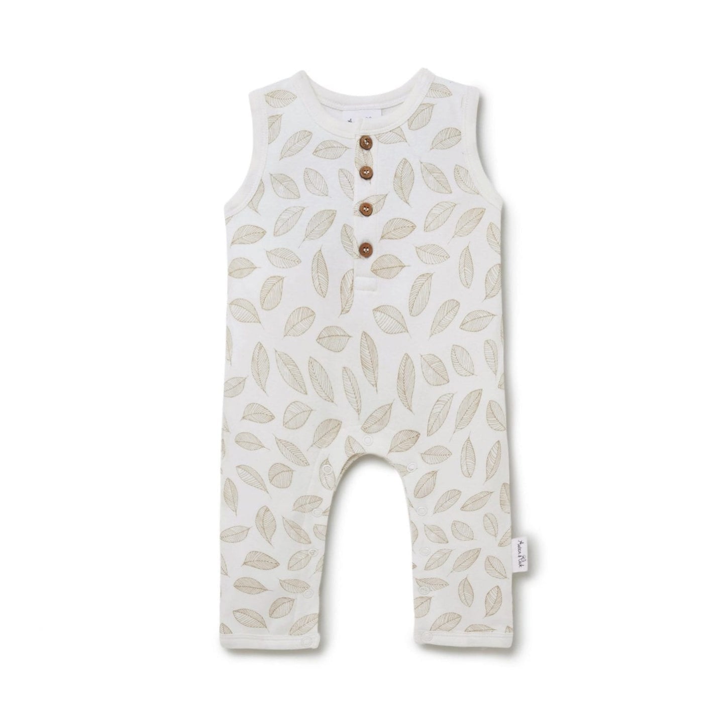 Leaf Drop Henley Romper