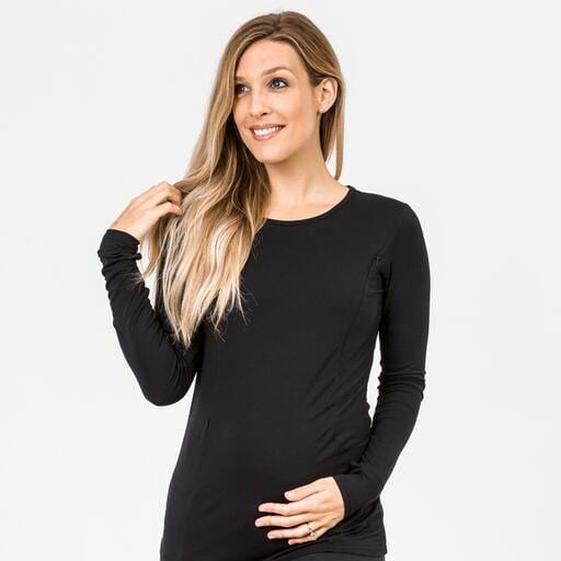 Bamboo Top Long Sleeve Black