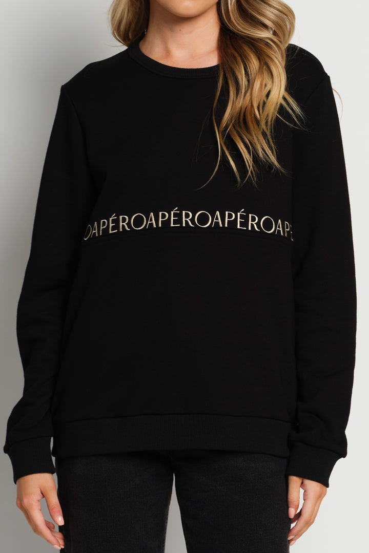 Apero Splice Panel Embroidered Jumper