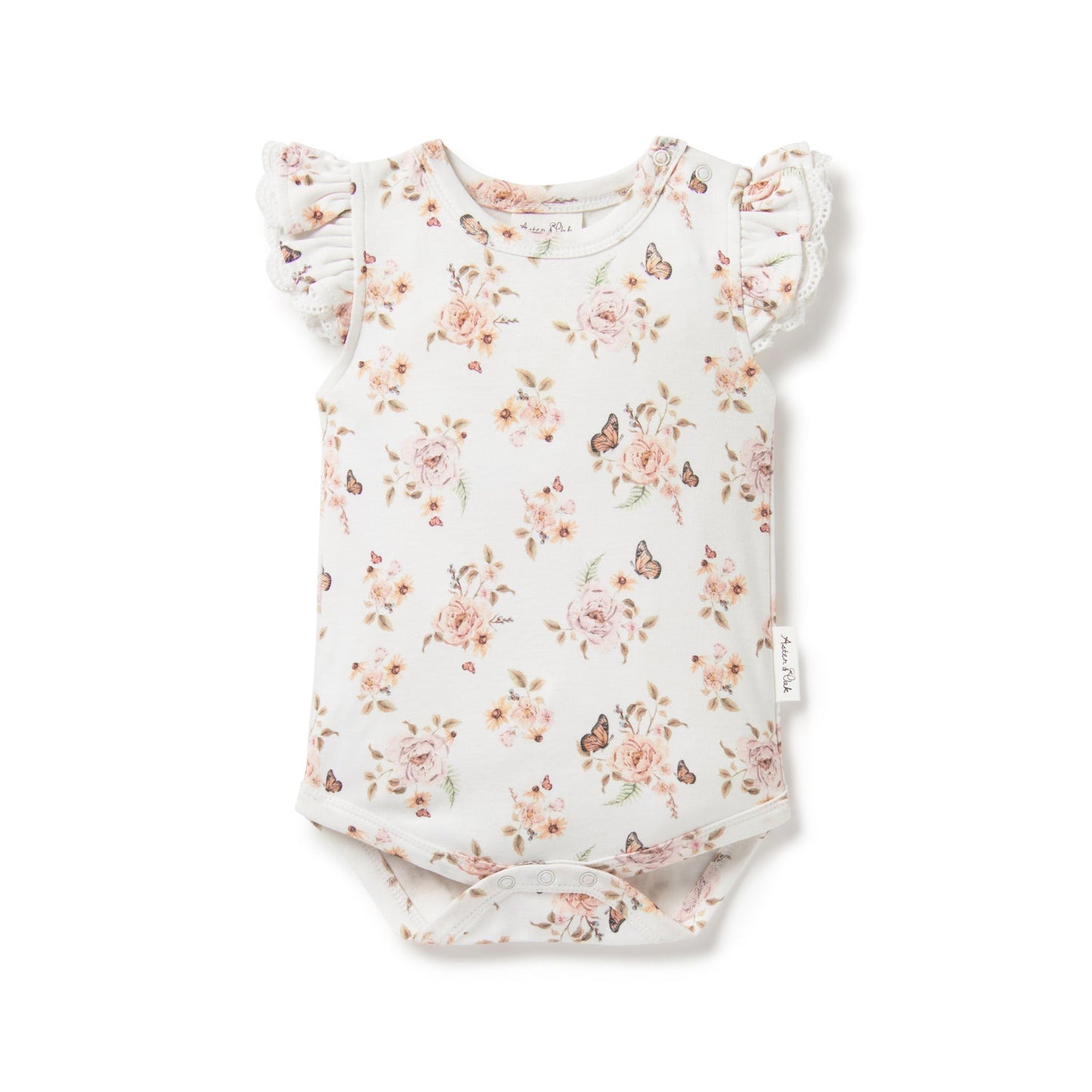 Butterfly Garden Lace Onesie