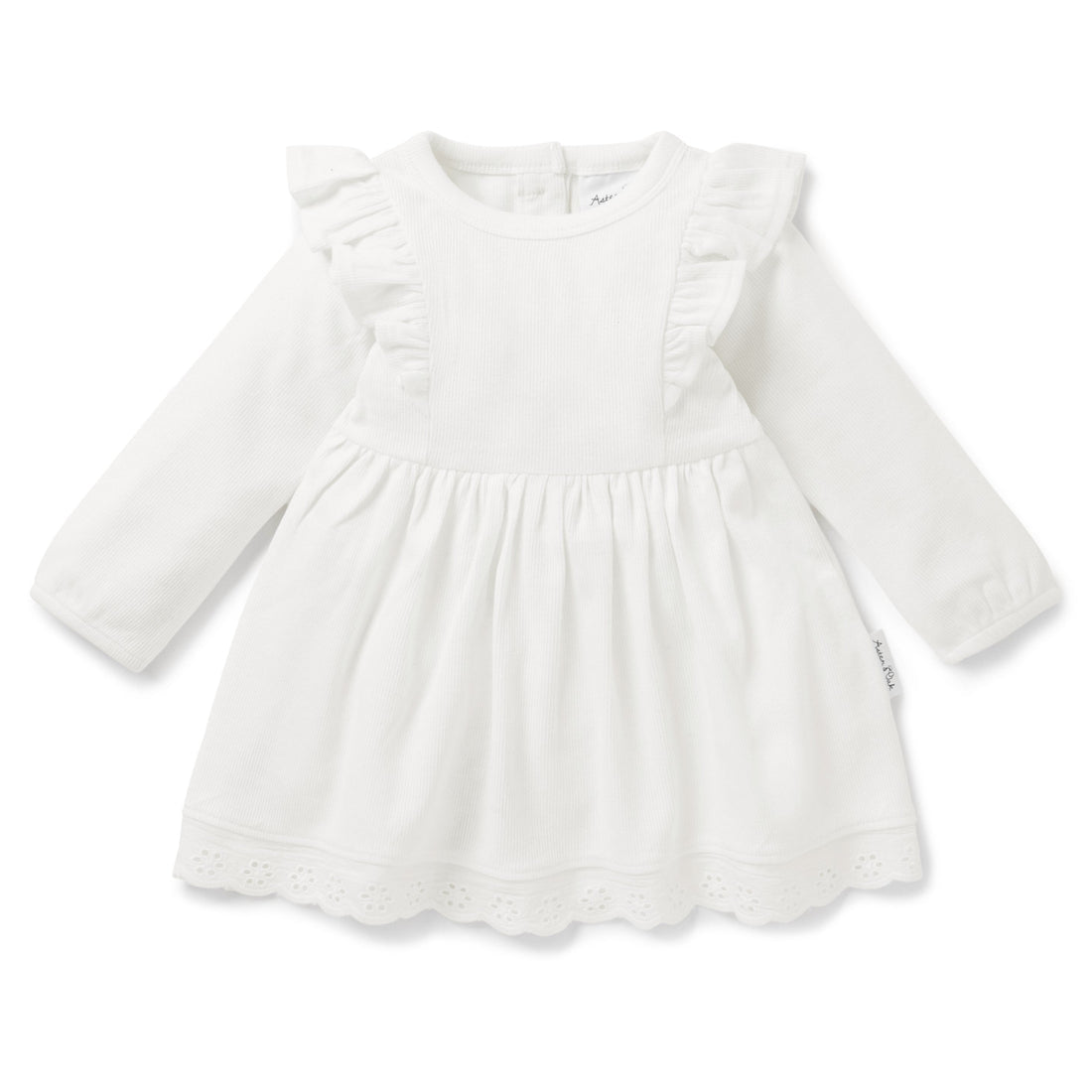 Snow Rib Ruffle Dress