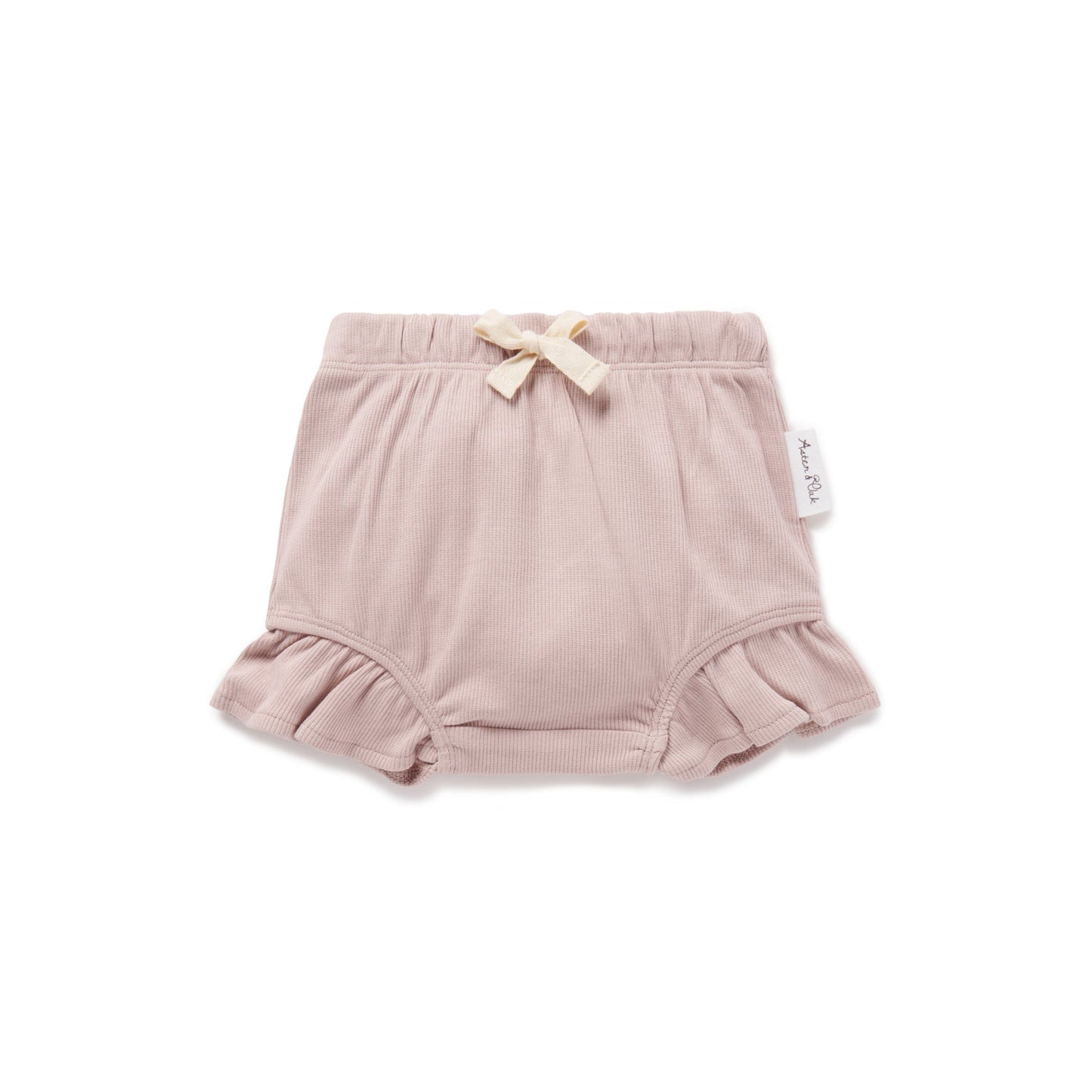 Mauve Rib Ruffle Bloomers