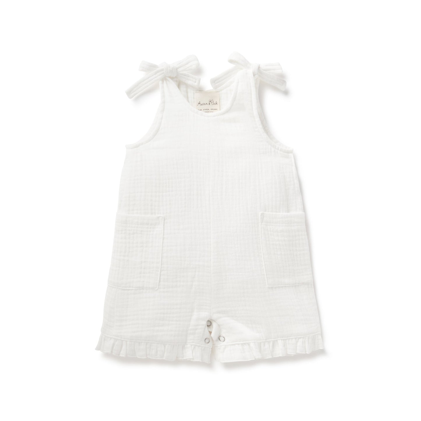 White Muslin Tie Romper