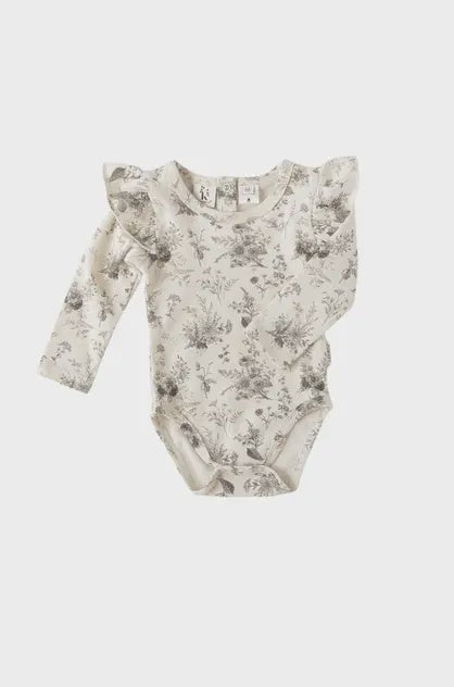 Lilly Organic Cotton Bodysuit Vintage Floral