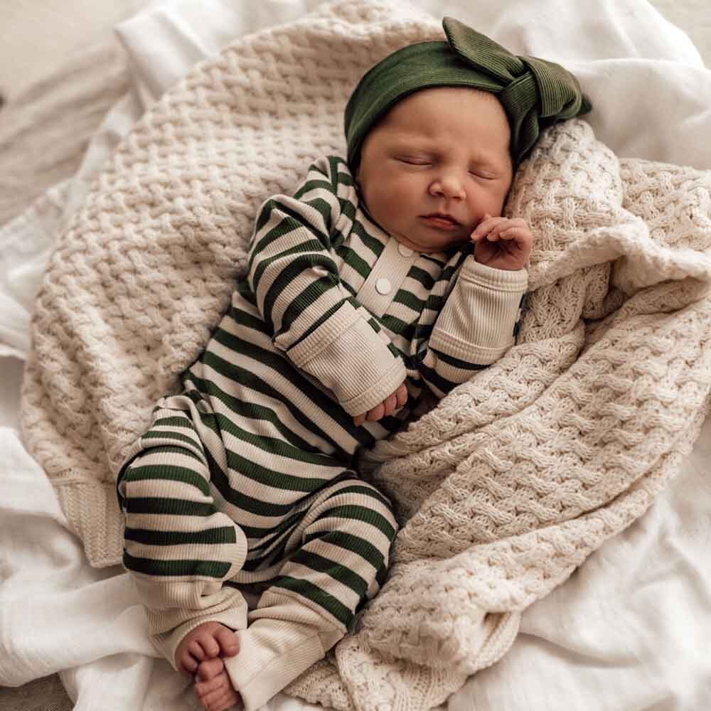 Snuggle Hunny Baby Topknot Headband Ribbed