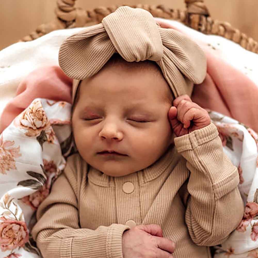 Snuggle Hunny Baby Topknot Headband Ribbed