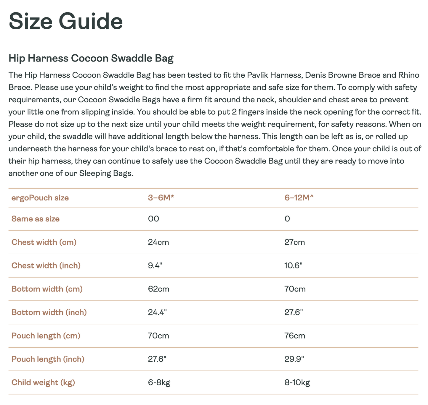 Hip Harness Cocoon Swaddle Bag 1.0 Tog