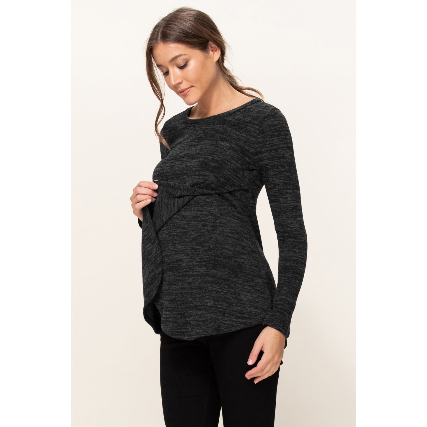 Knit Surplice Maternity Nursing Sweater