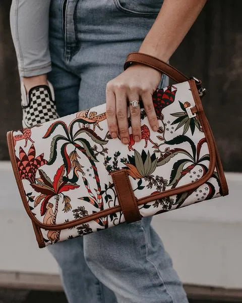 OiOi Change Mat Clutch Jungle/Cream