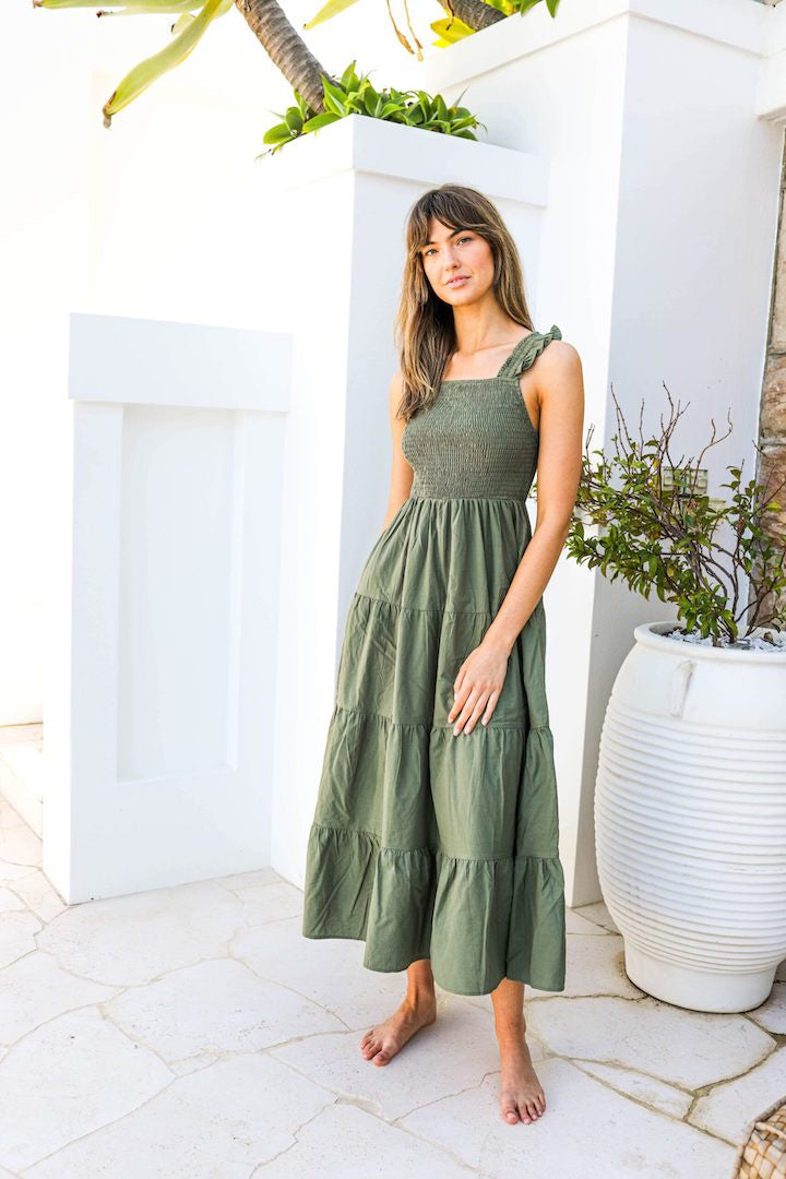Pauline Maxi Shirred Bust Dress Room For Two Pauline Maxi Shirred Bust Dress Room For Two