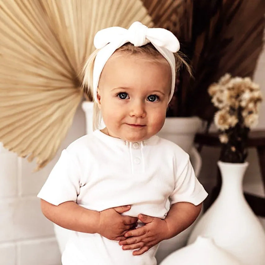 Snuggle Hunny Baby Topknot Headband Ribbed