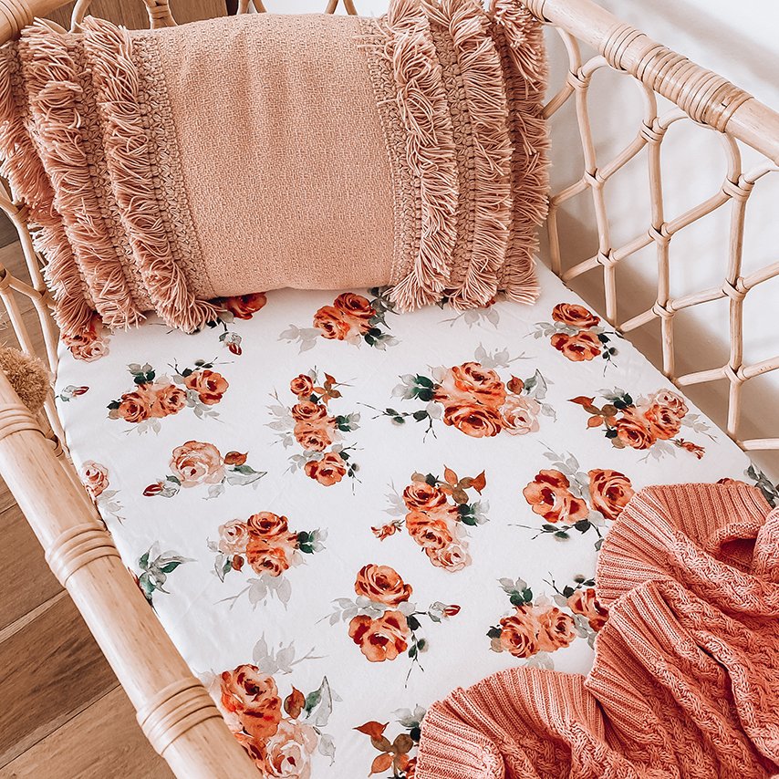 Rosebud Bassinet Sheet Change Pad Cover