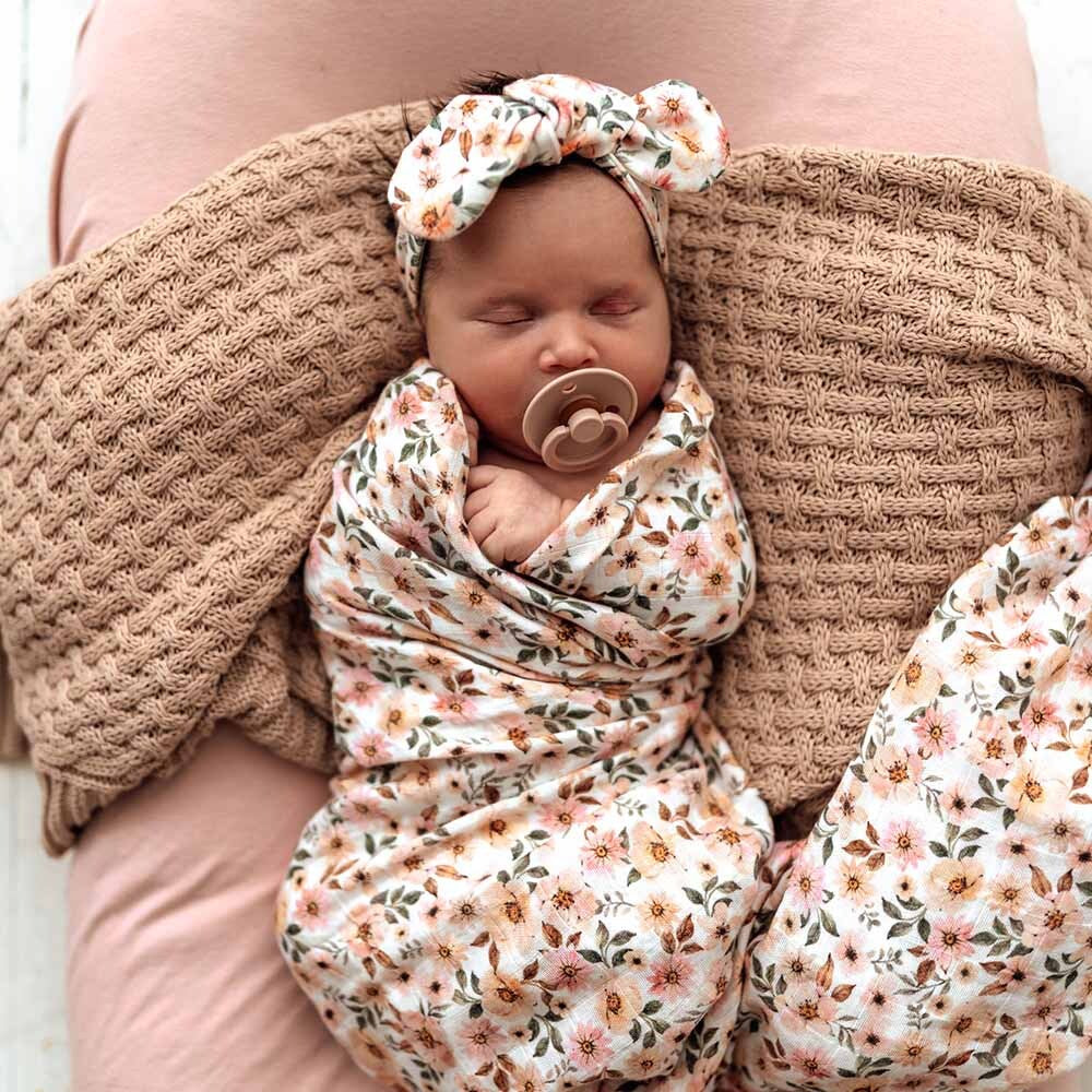 Snuggle Hunny Spring Floral Organic Muslin Wrap