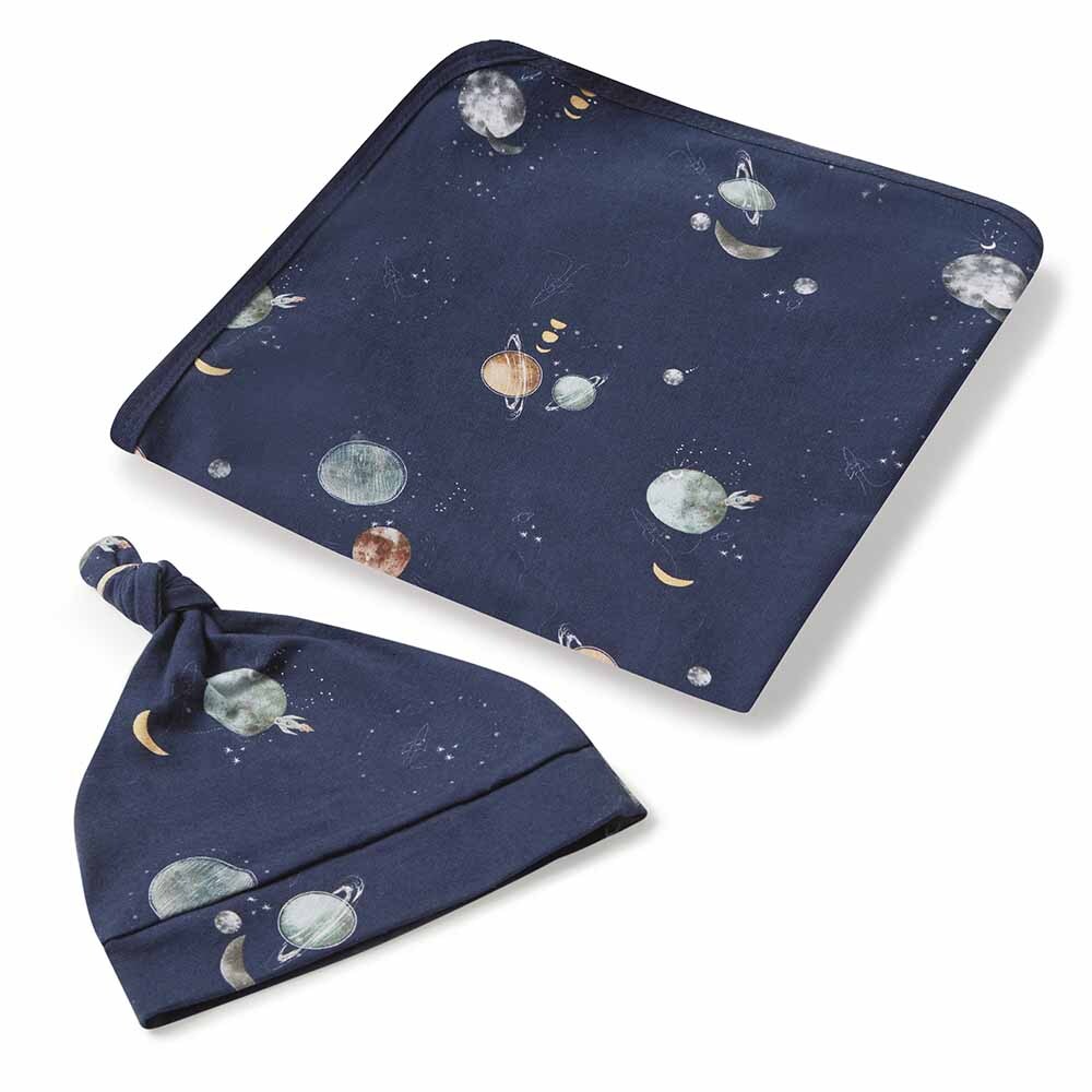 Milky Way Wrap and Beanie Set