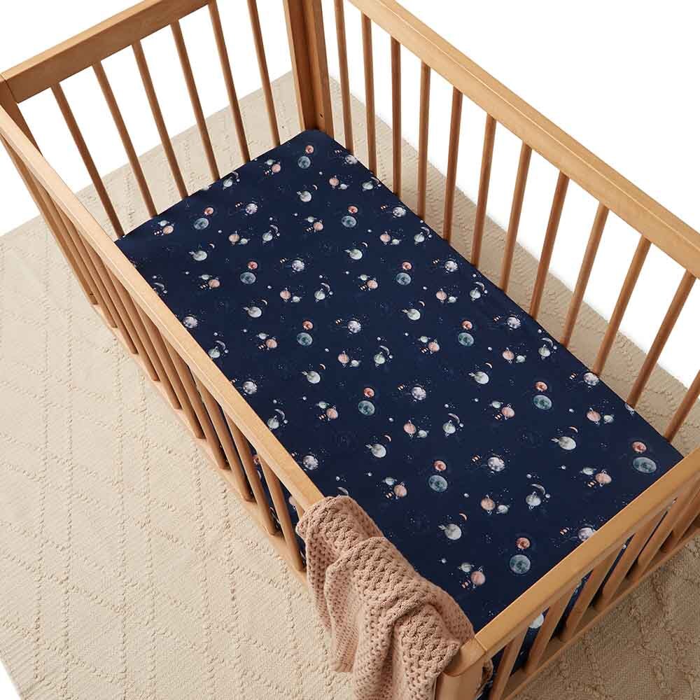 Fitted Cot Sheet Milky Way