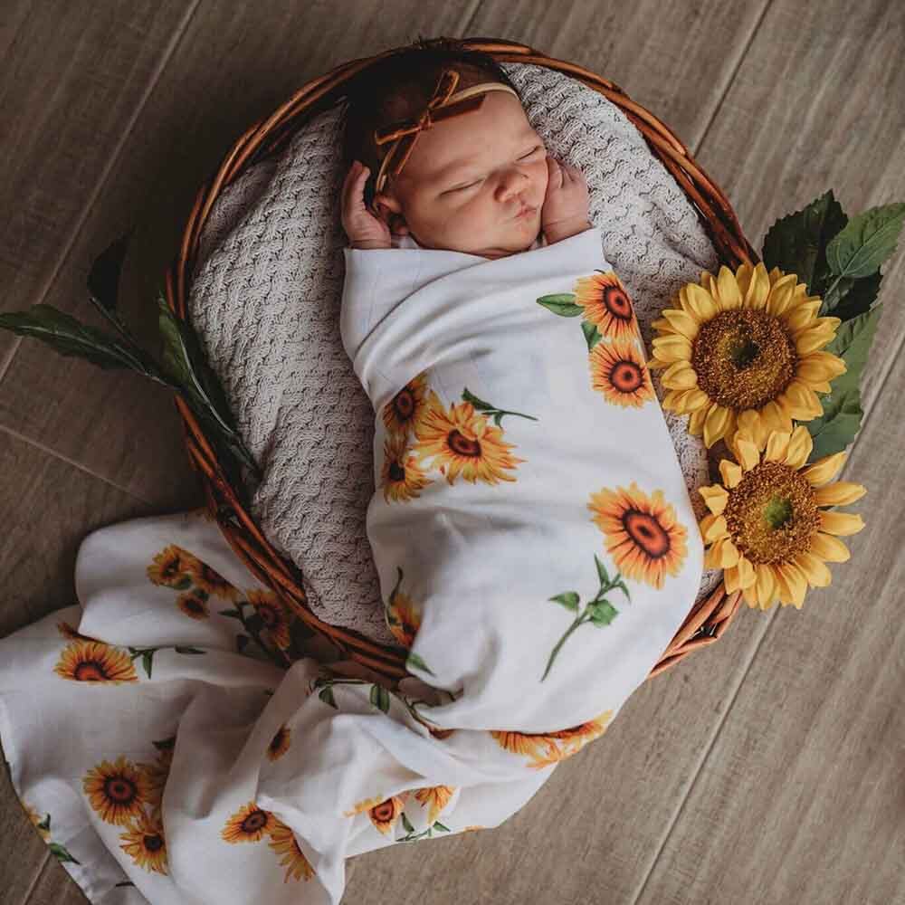 Organic Muslin Wrap Sunflower