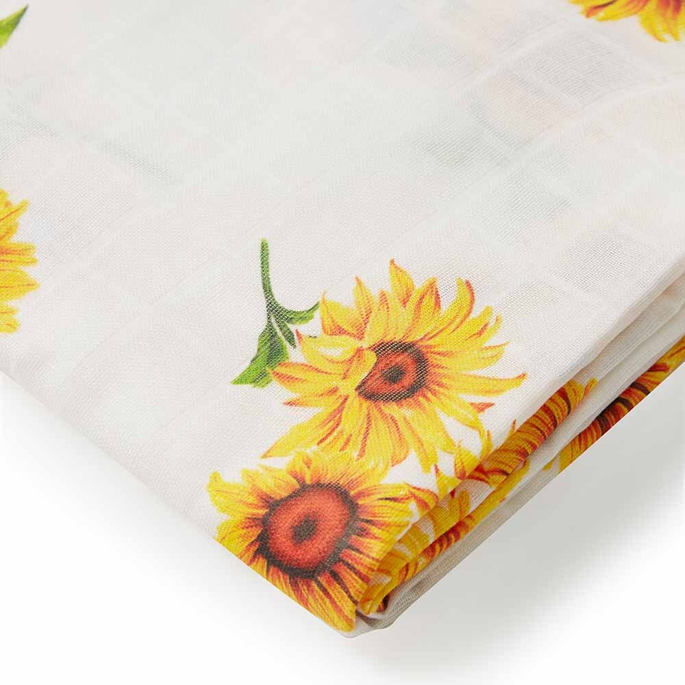 Organic Muslin Wrap Sunflower