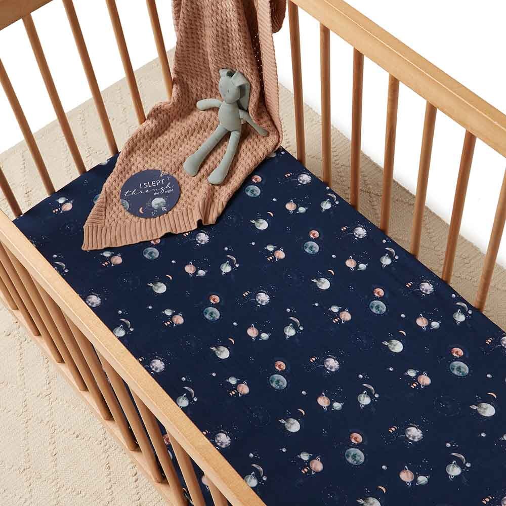 Fitted Cot Sheet Milky Way