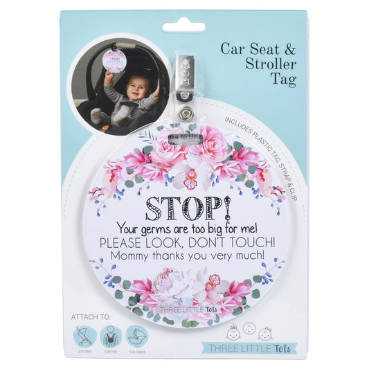 Stop! Germs Too Big Baby Pram Tag