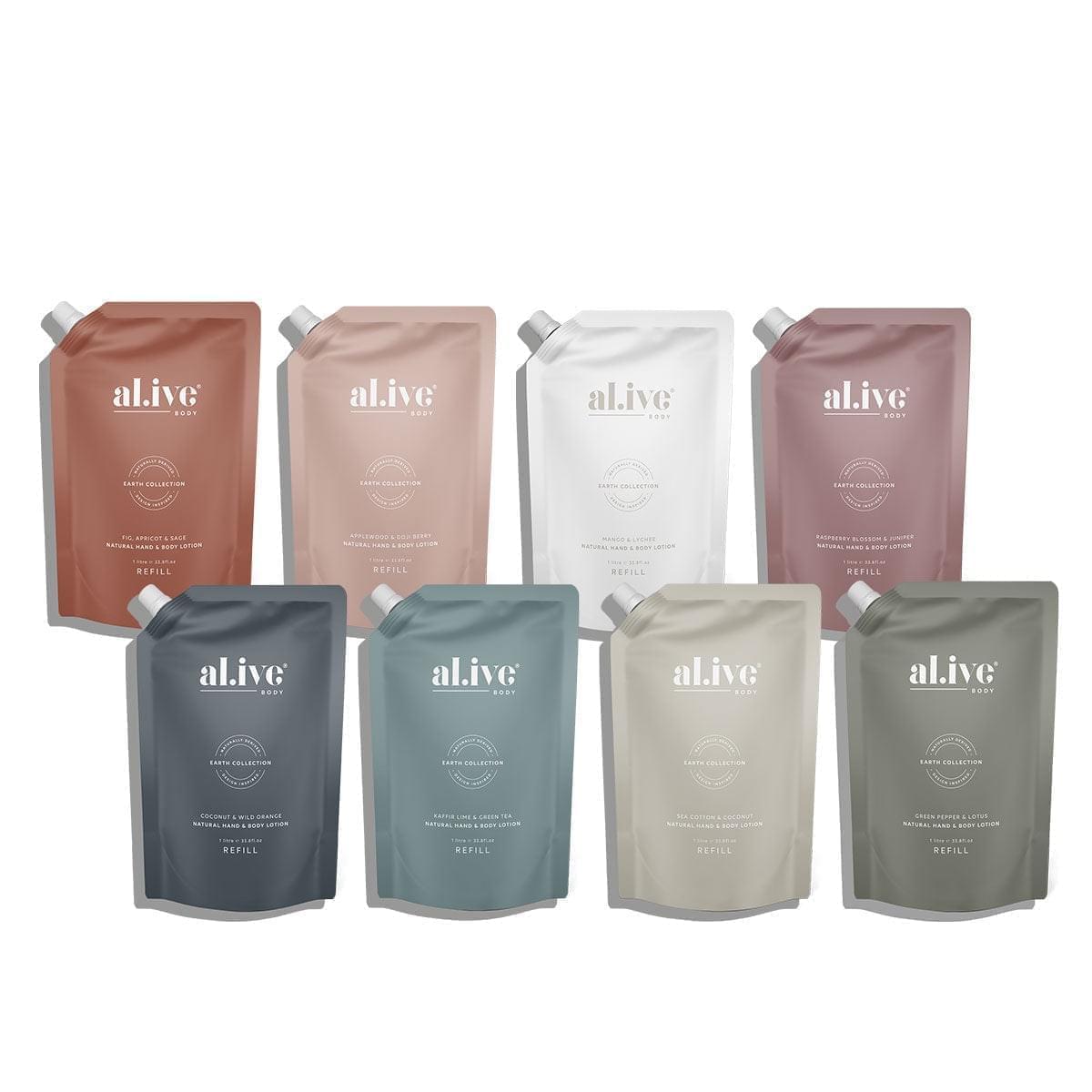 al.ive REFILL 1ltr Natural Hand and Body Lotion