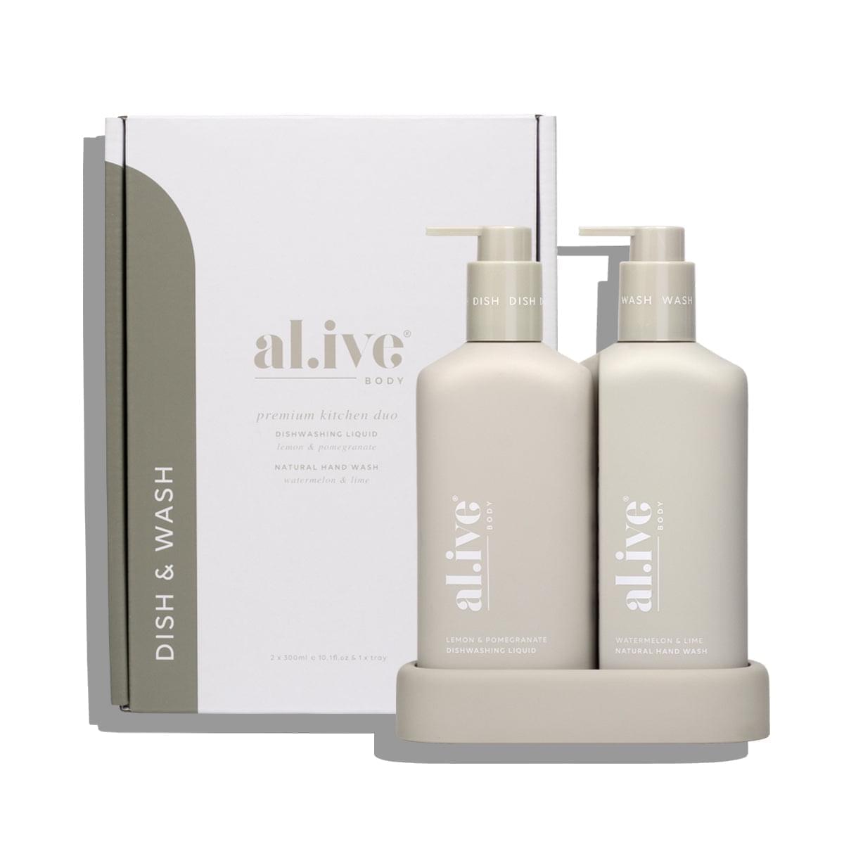 al.ive Hand Wash and Dishwashing Liquid Duo + Tray