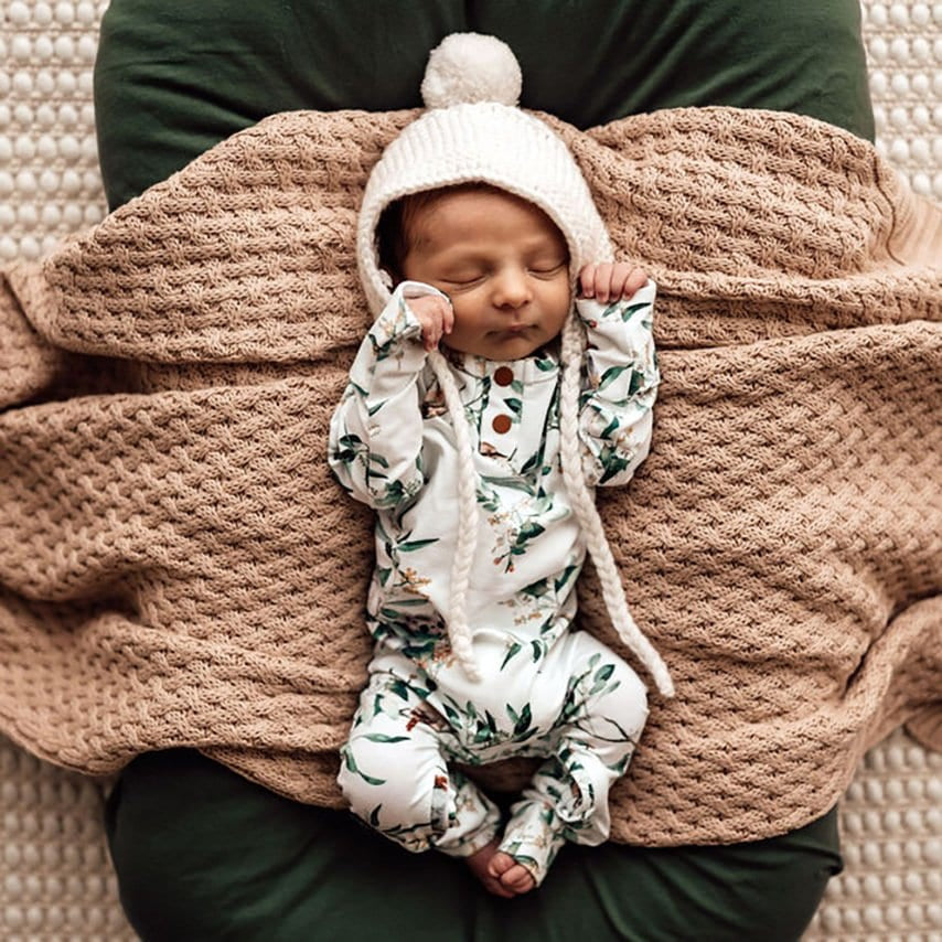 Snuggle Hunny Eucalypt Organic Growsuit
